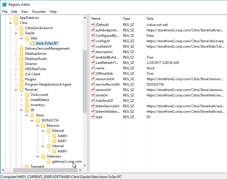 Parsing multiple parameters using the Citrix SelfService.exe